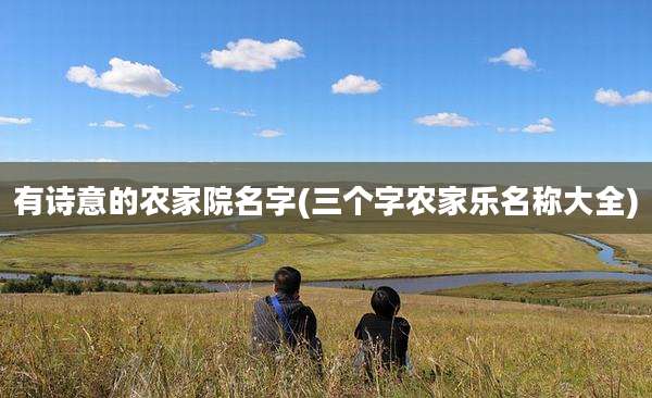 有诗意的农家院名字(三个字农家乐名称大全)