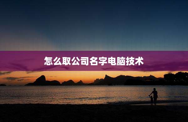 怎么取公司名字电脑技术