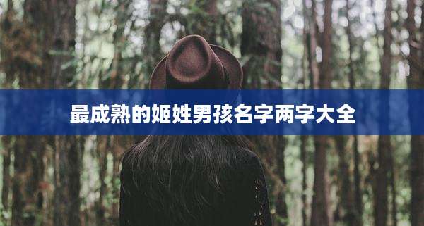 最成熟的姬姓男孩名字两字大全