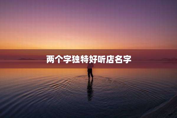 两个字独特好听店名字