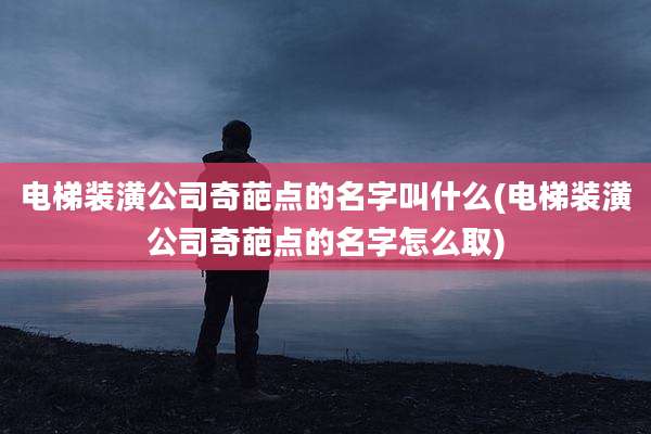 电梯装潢公司奇葩点的名字叫什么(电梯装潢公司奇葩点的名字怎么取)