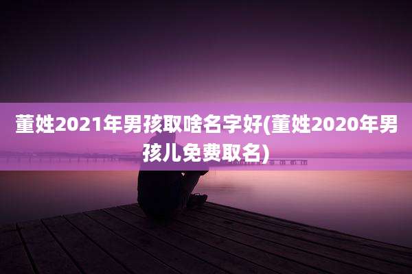 董姓2021年男孩取啥名字好(董姓2020年男孩儿免费取名)