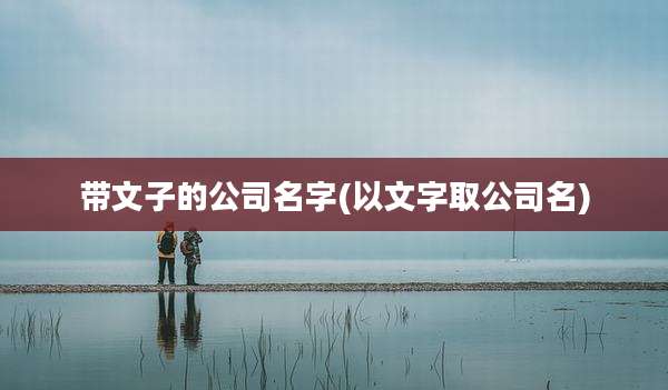 带文子的公司名字(以文字取公司名)