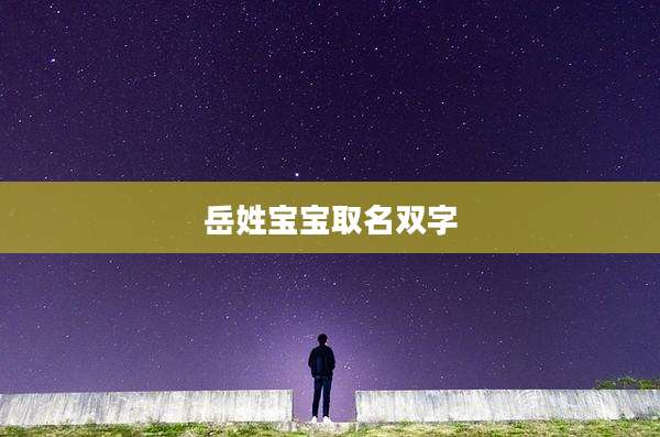 岳姓宝宝取名双字