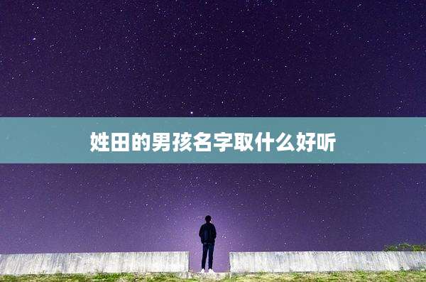 姓田的男孩名字取什么好听