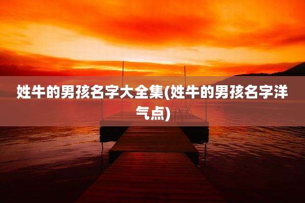 姓牛的男孩名字大全集(姓牛的男孩名字洋气点)