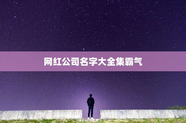 网红公司名字大全集霸气