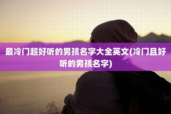 最冷门超好听的男孩名字大全英文(冷门且好听的男孩名字)