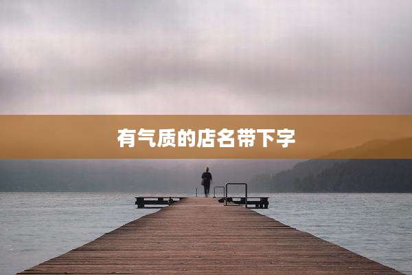 有气质的店名带下字