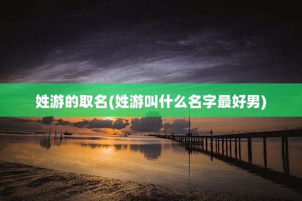姓游的取名(姓游叫什么名字最好男)