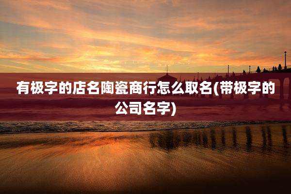 有极字的店名陶瓷商行怎么取名(带极字的公司名字)