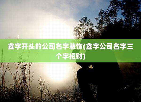 鑫字开头的公司名字装饰(鑫字公司名字三个字招财)
