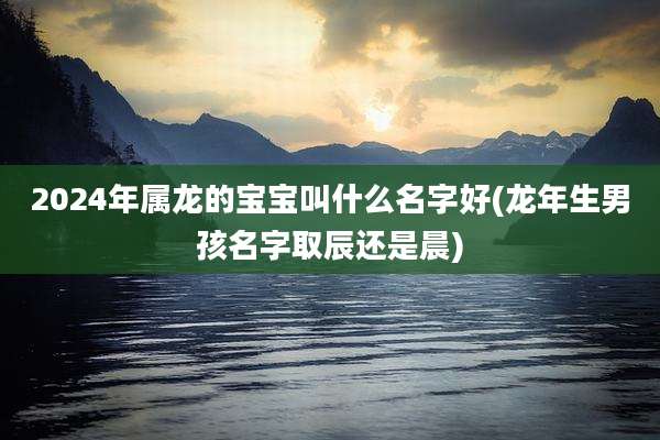 2024年属龙的宝宝叫什么名字好(龙年生男孩名字取辰还是晨)