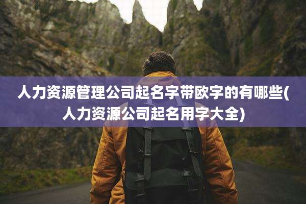 人力资源管理公司起名字带欧字的有哪些(人力资源公司起名用字大全)