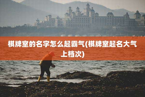 棋牌室的名字怎么起霸气(棋牌室起名大气上档次)