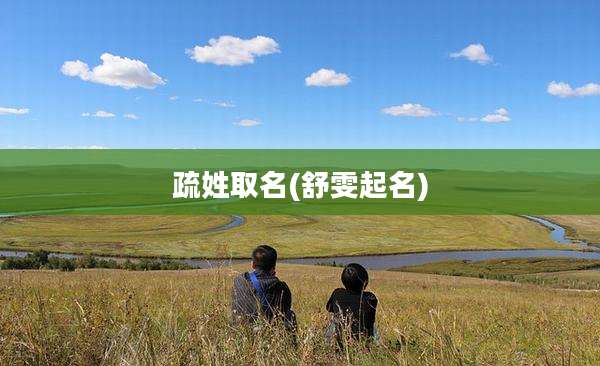 疏姓取名(舒雯起名)