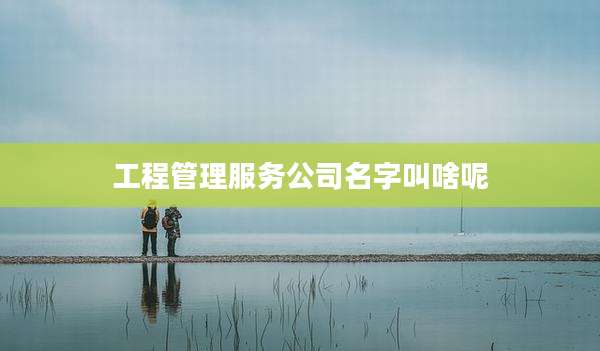 工程管理服务公司名字叫啥呢