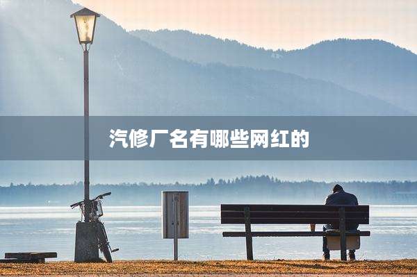 汽修厂名有哪些网红的