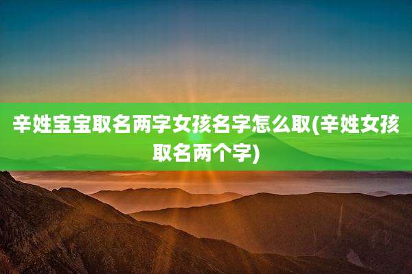 辛姓宝宝取名两字女孩名字怎么取(辛姓女孩取名两个字)