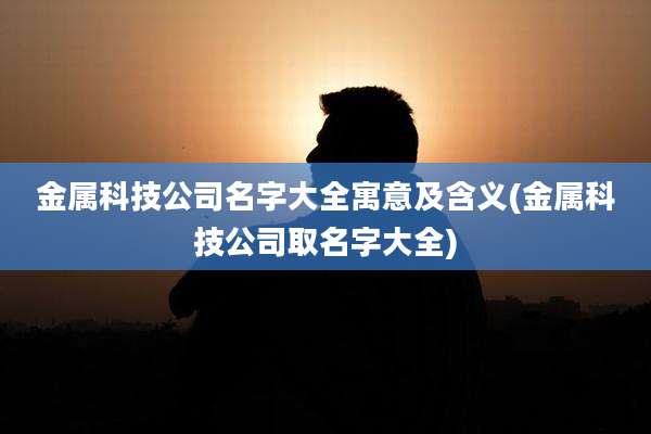 金属科技公司名字大全寓意及含义(金属科技公司取名字大全)