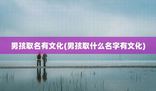 男孩取名有文化(男孩取什么名字有文化)