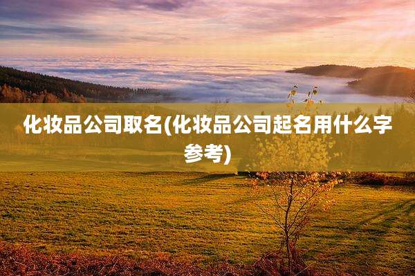 化妆品公司取名(化妆品公司起名用什么字参考)