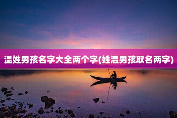 温姓男孩名字大全两个字(姓温男孩取名两字)