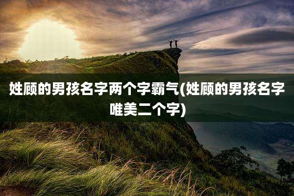 姓顾的男孩名字两个字霸气(姓顾的男孩名字唯美二个字)