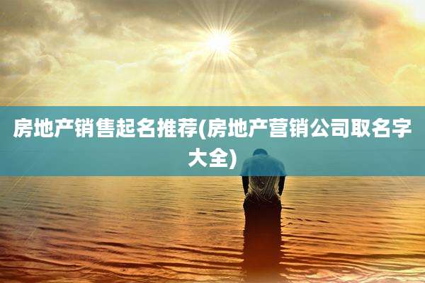 房地产销售起名推荐(房地产营销公司取名字大全)