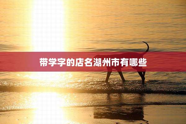 带学字的店名湖州市有哪些