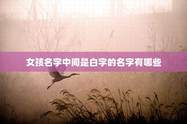 女孩名字中间是白字的名字有哪些