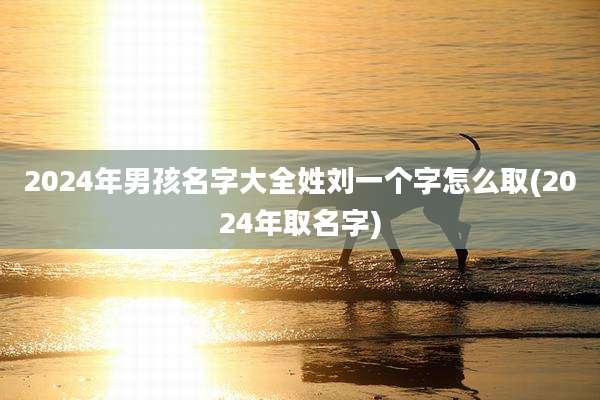 2024年男孩名字大全姓刘一个字怎么取(2024年取名字)