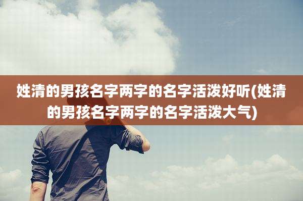 姓清的男孩名字两字的名字活泼好听(姓清的男孩名字两字的名字活泼大气)
