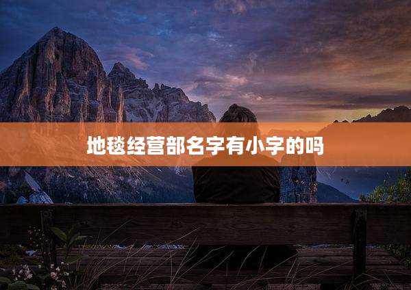 地毯经营部名字有小字的吗