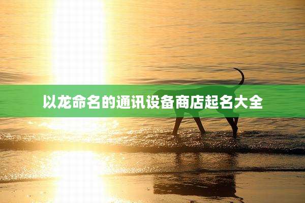 以龙命名的通讯设备商店起名大全