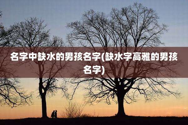 名字中缺水的男孩名字(缺水字高雅的男孩名字)