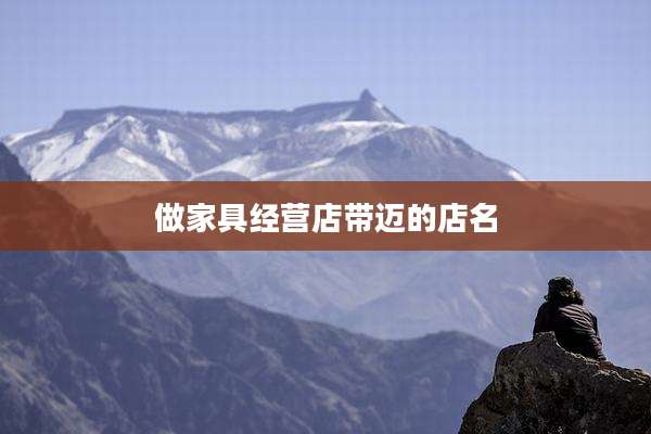做家具经营店带迈的店名