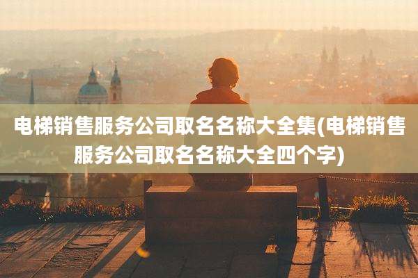 电梯销售服务公司取名名称大全集(电梯销售服务公司取名名称大全四个字)