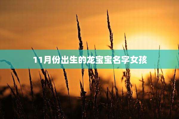 11月份出生的龙宝宝名字女孩