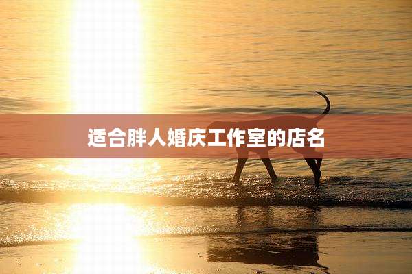 适合胖人婚庆工作室的店名