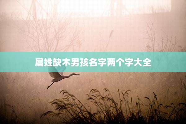 扈姓缺木男孩名字两个字大全
