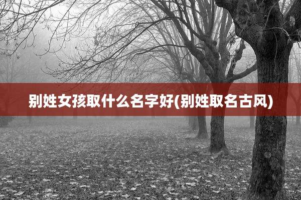 别姓女孩取什么名字好(别姓取名古风)