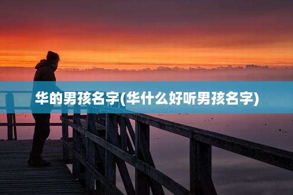 华的男孩名字(华什么好听男孩名字)
