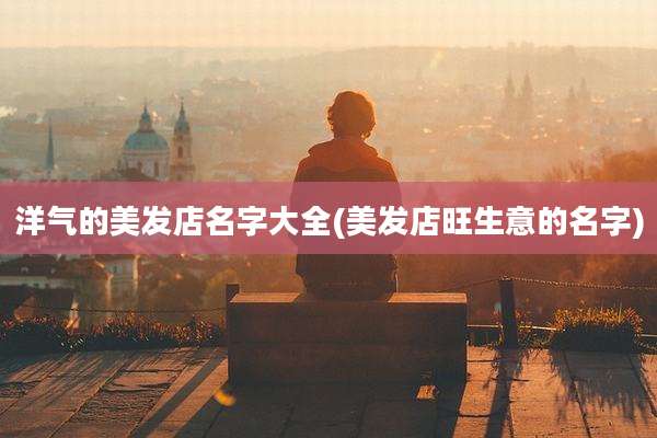 洋气的美发店名字大全(美发店旺生意的名字)