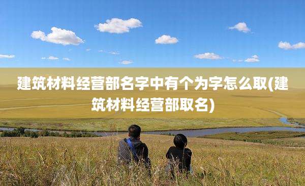 建筑材料经营部名字中有个为字怎么取(建筑材料经营部取名)