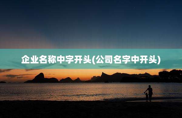 企业名称中字开头(公司名字中开头)