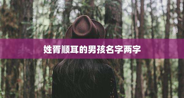 姓胥顺耳的男孩名字两字