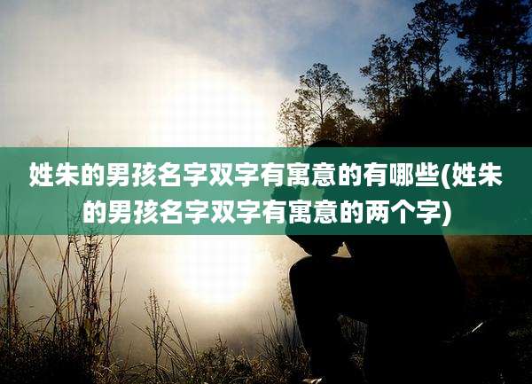 姓朱的男孩名字双字有寓意的有哪些(姓朱的男孩名字双字有寓意的两个字)