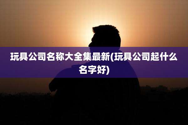 玩具公司名称大全集最新(玩具公司起什么名字好)