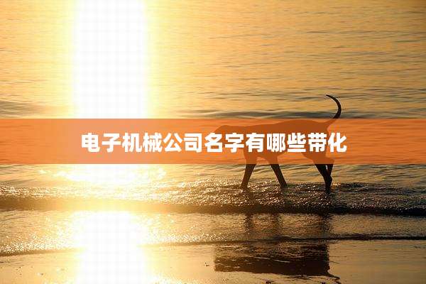 电子机械公司名字有哪些带化